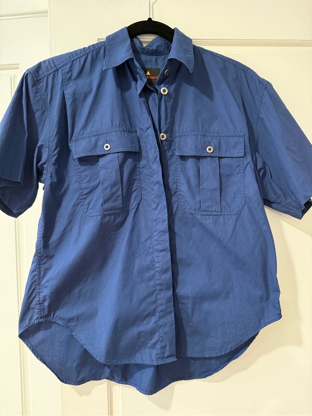 Liz Claiborne utility cotton short sleeve button down